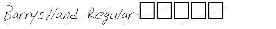 BarrysHand Regular字体转换